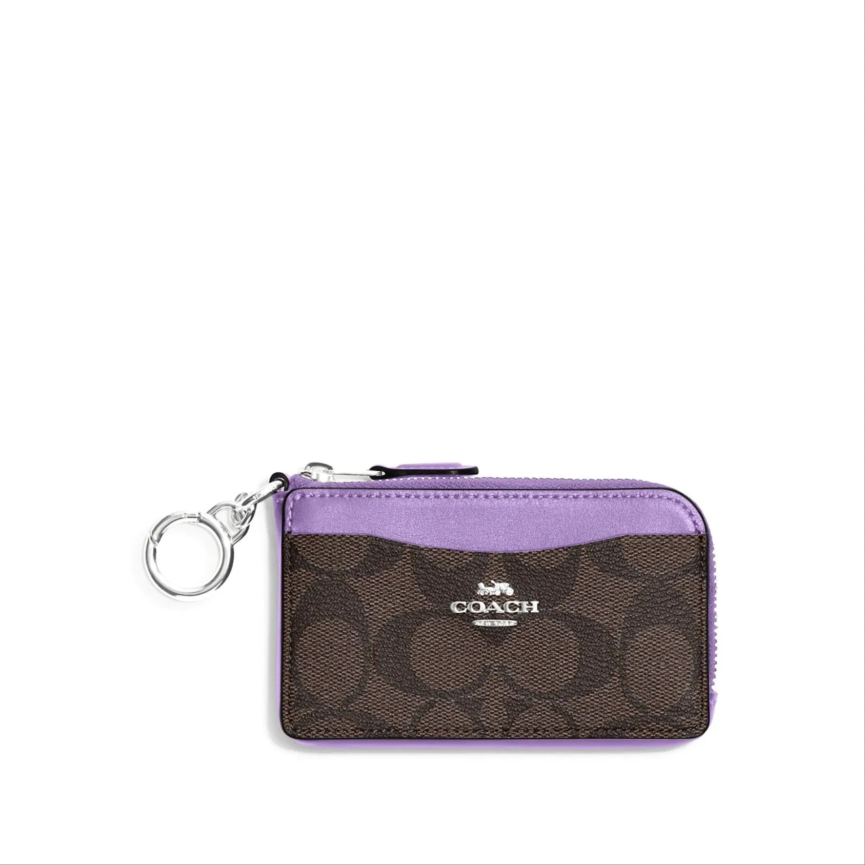 Coach Multifunction Card Case In Signature Canvas