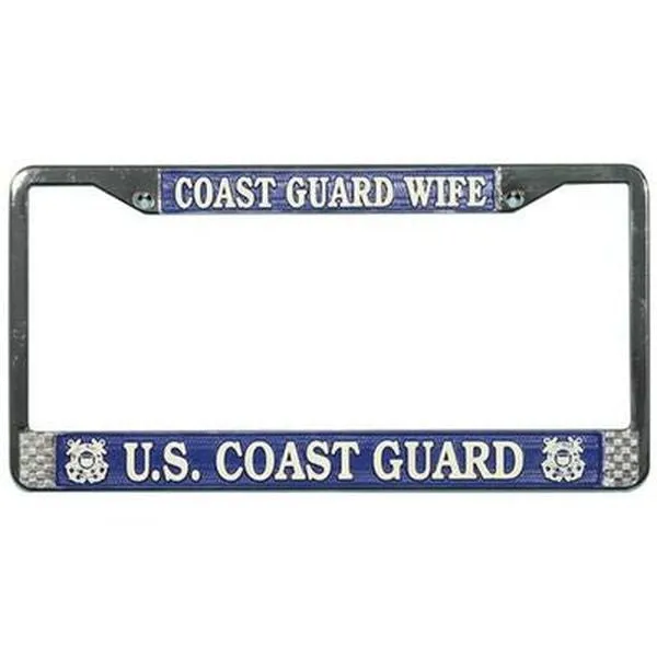 Coast Guard Wife License Plate Frame