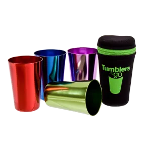 Coloured Tumblers To Go - Set of 4