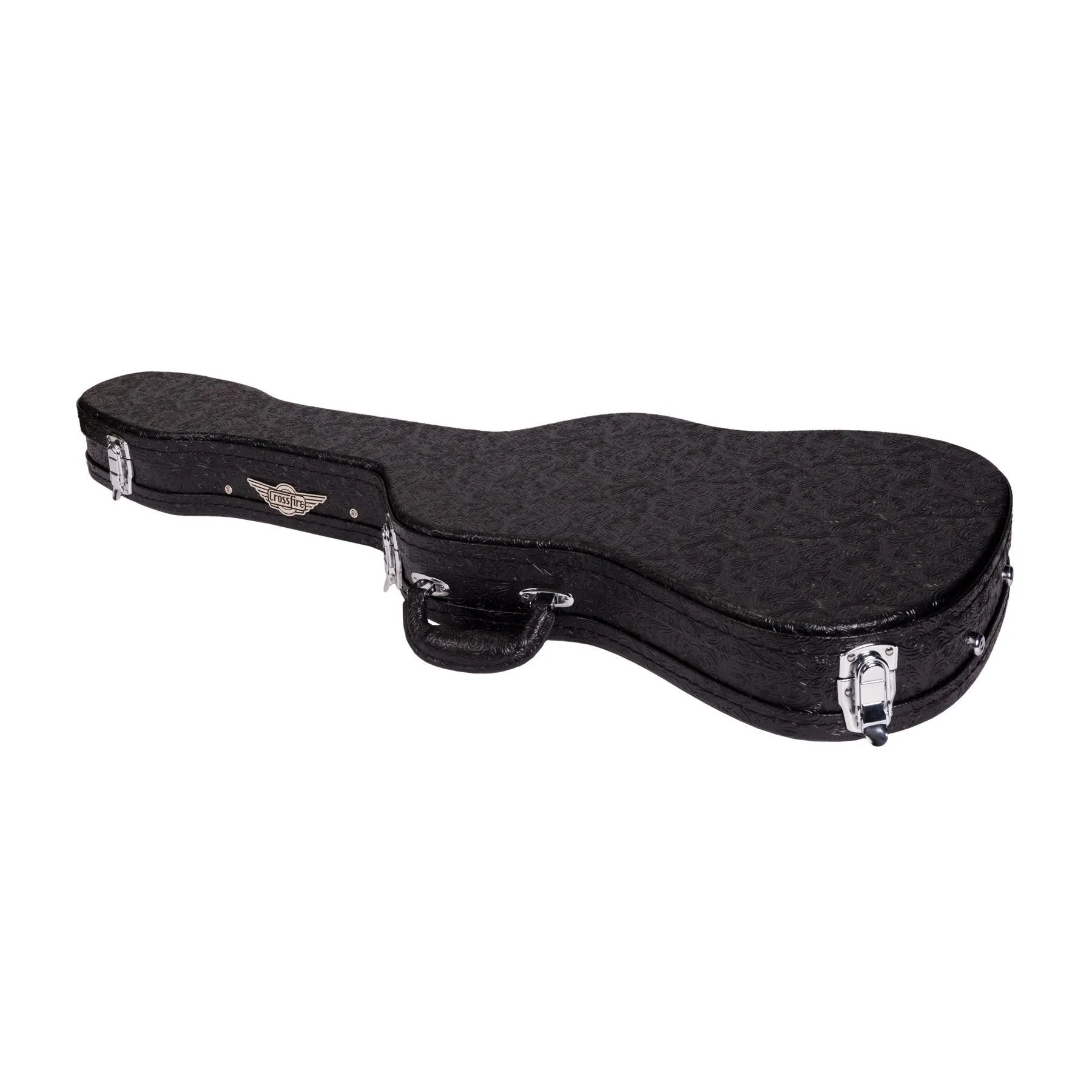 Crossfire Deluxe Shaped ST-Style Electric Guitar Hard Case (Paisley Black)