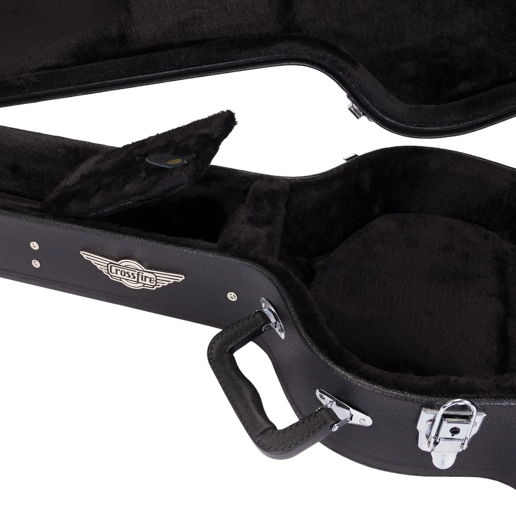 Crossfire Standard Shaped 335-Style Electric Guitar Hard Case (Black)