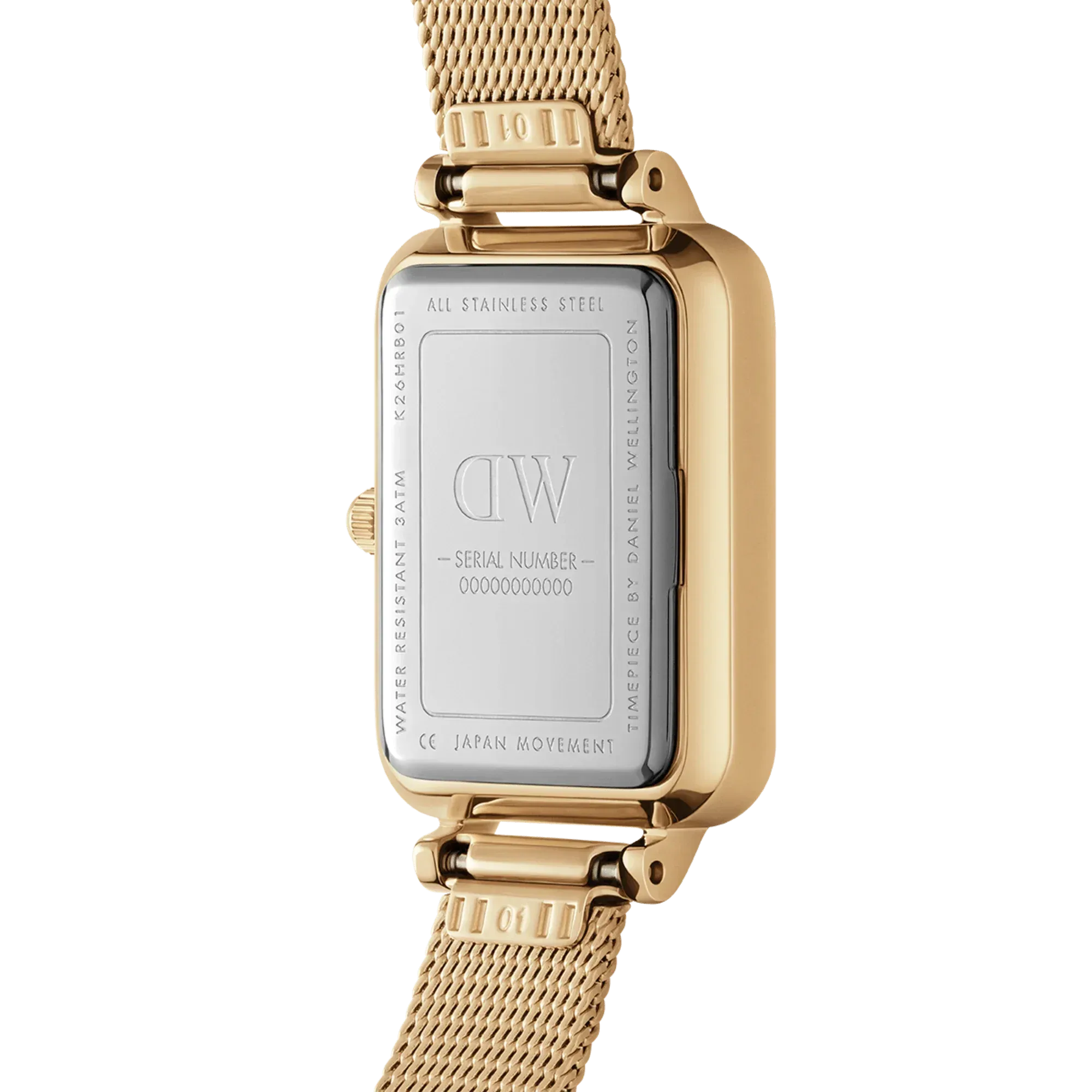 Daniel Wellington Quadro Pressed Evergold Ladies White Watch DW00100556