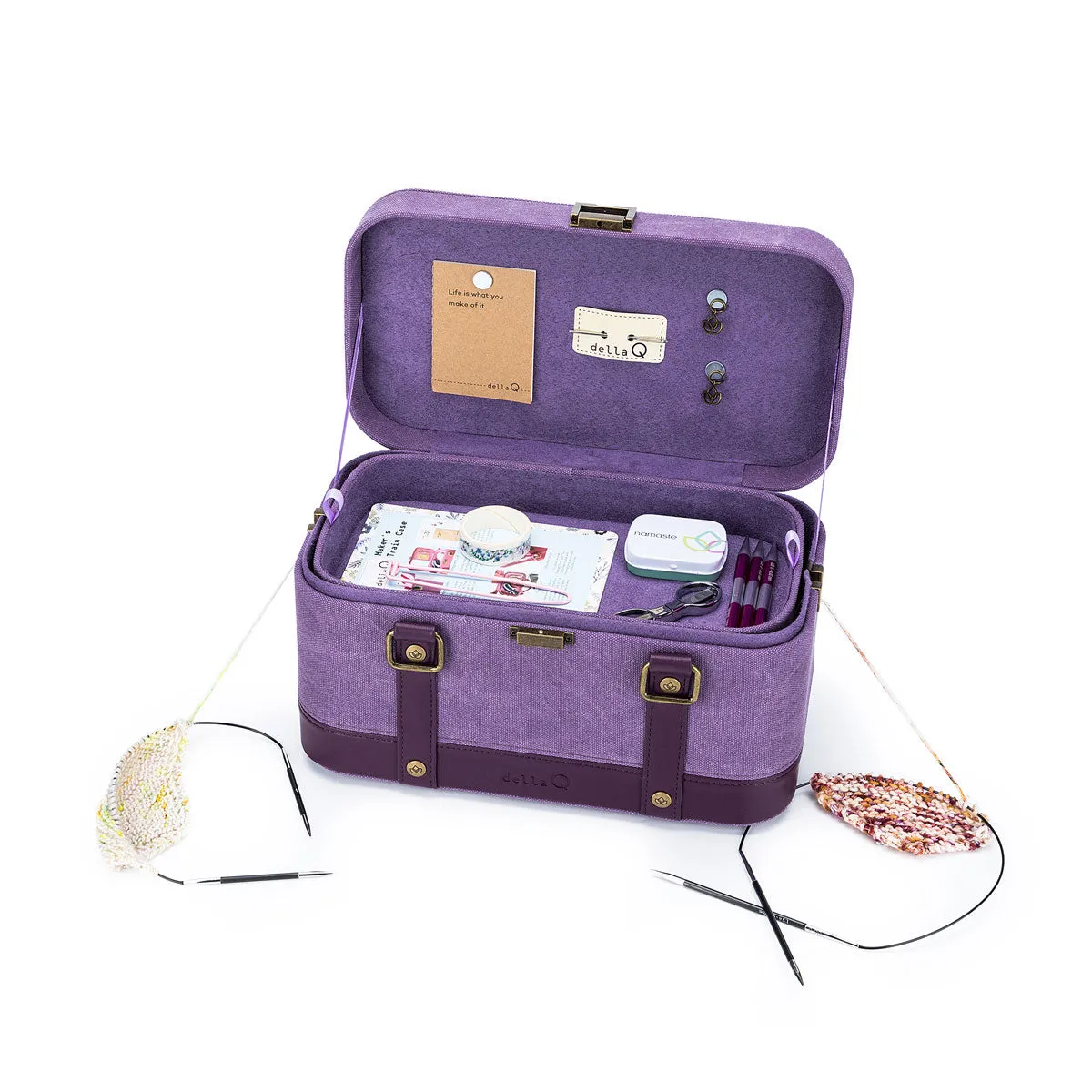 della Q Maker's Train Case - Plum