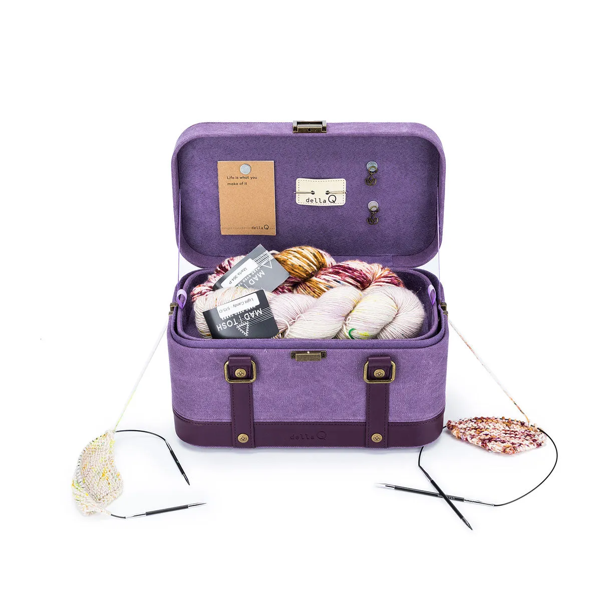 della Q Maker's Train Case - Plum