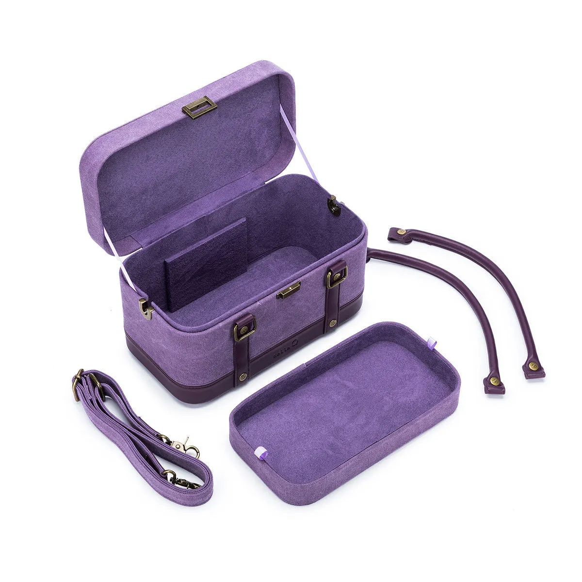 della Q Maker's Train Case - Plum