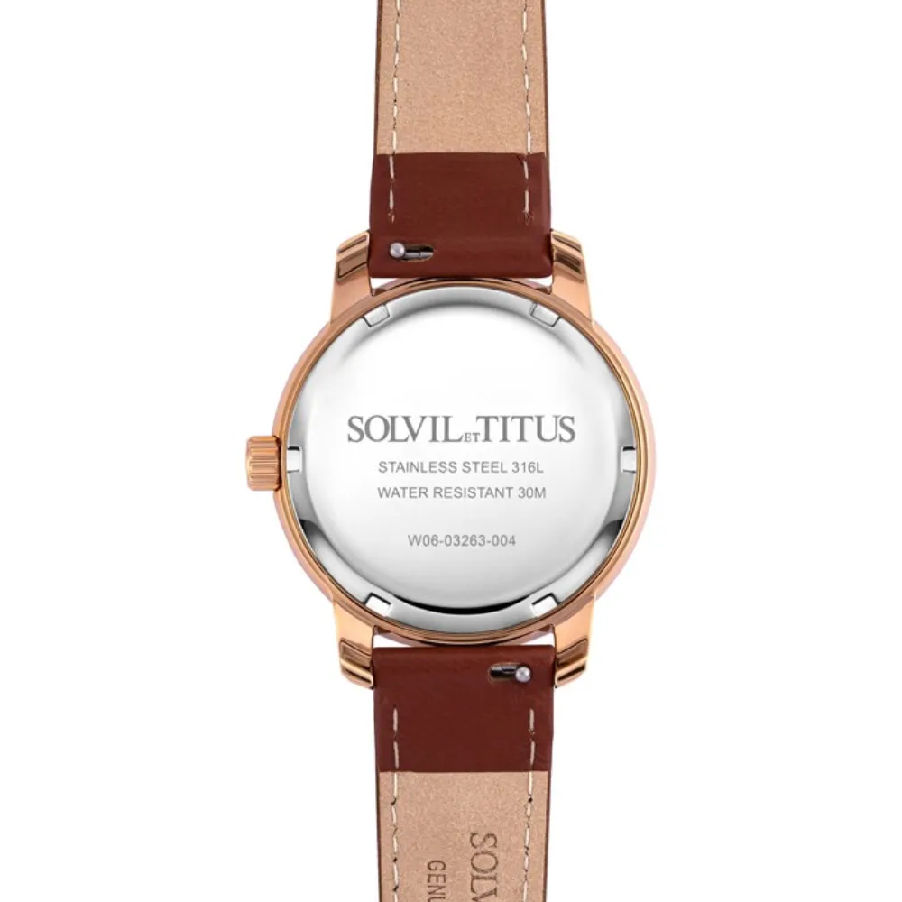 Devot Multi-Function with Day Night Indicator Quartz Leather Women Watch W06-03263-004