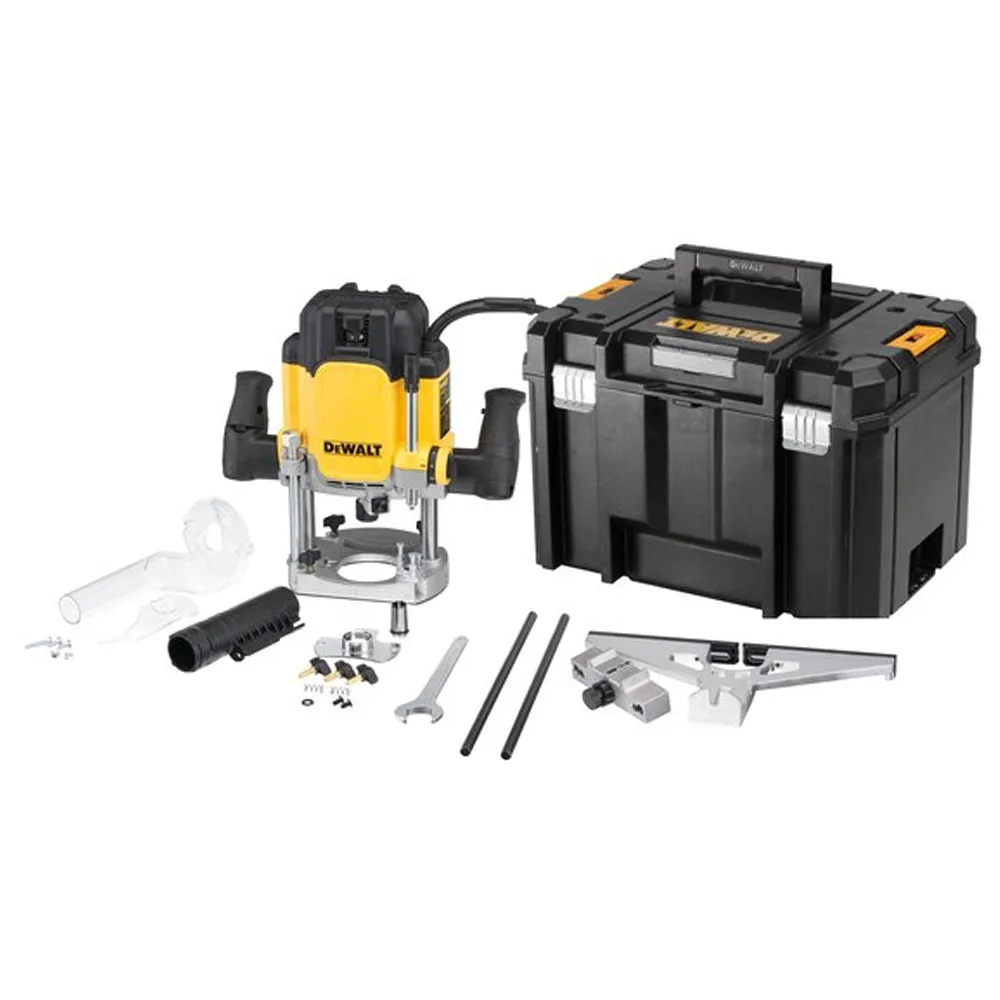 Dewalt DWE625KT 1/2in Plunge Router 2300W 110V with 1/2" 12 Piece Cutter Set