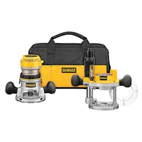 DEWALT Router, Fixed/Plunge Base Kit, Variable Speed, Soft Start, 2-1/4-HP (DW618PKB)