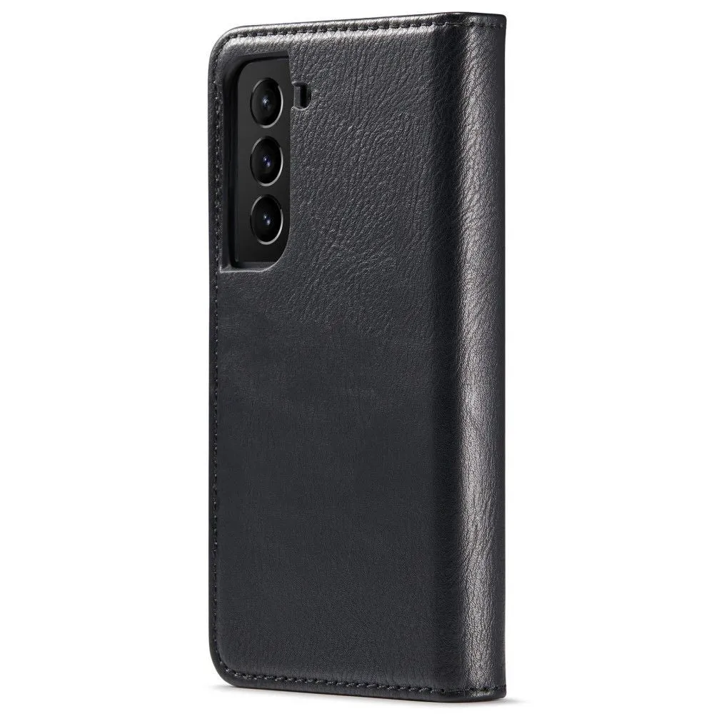 DG.MING Samsung Galaxy S22 Plus 2-in-1 Wallet Case - Black