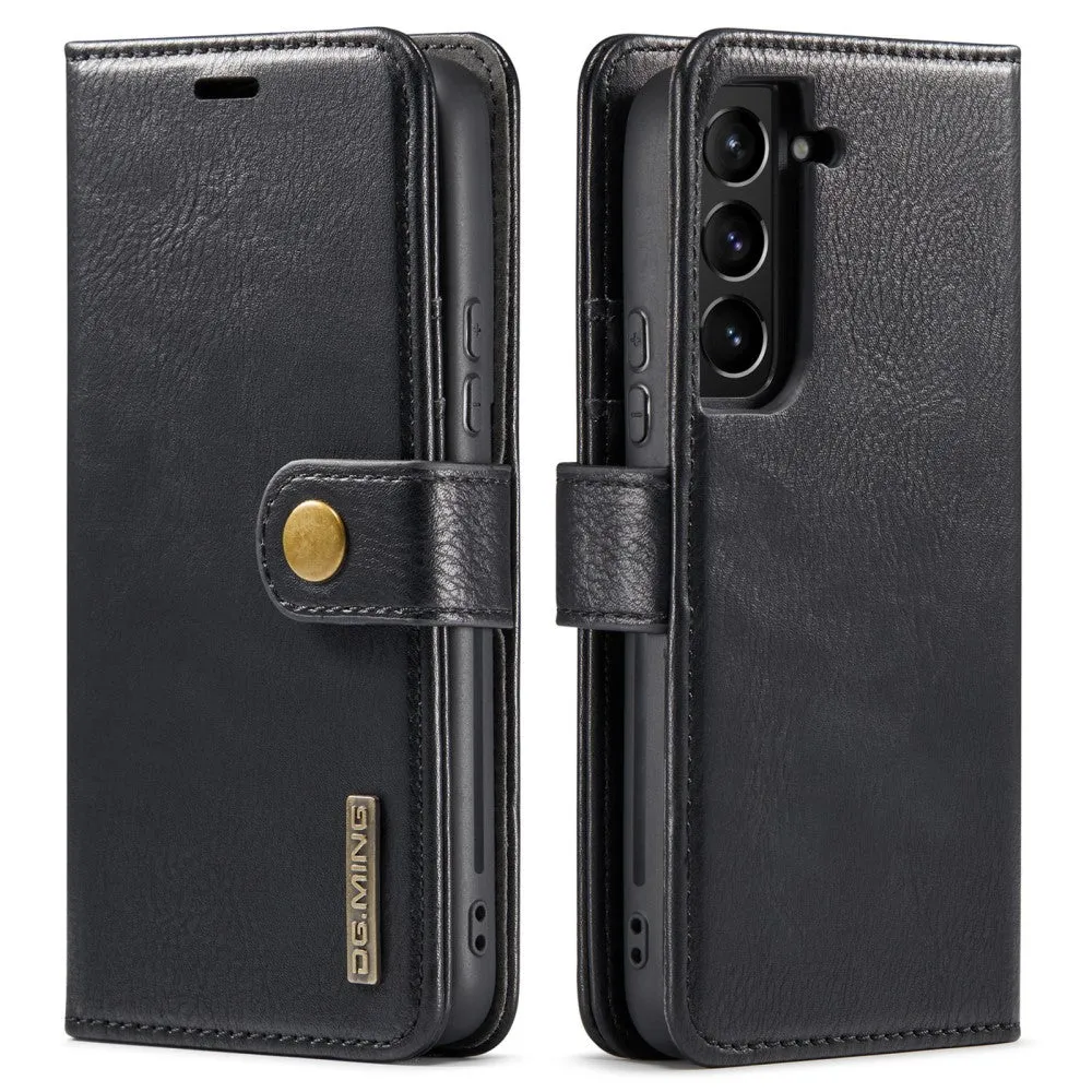 DG.MING Samsung Galaxy S22 Plus 2-in-1 Wallet Case - Black