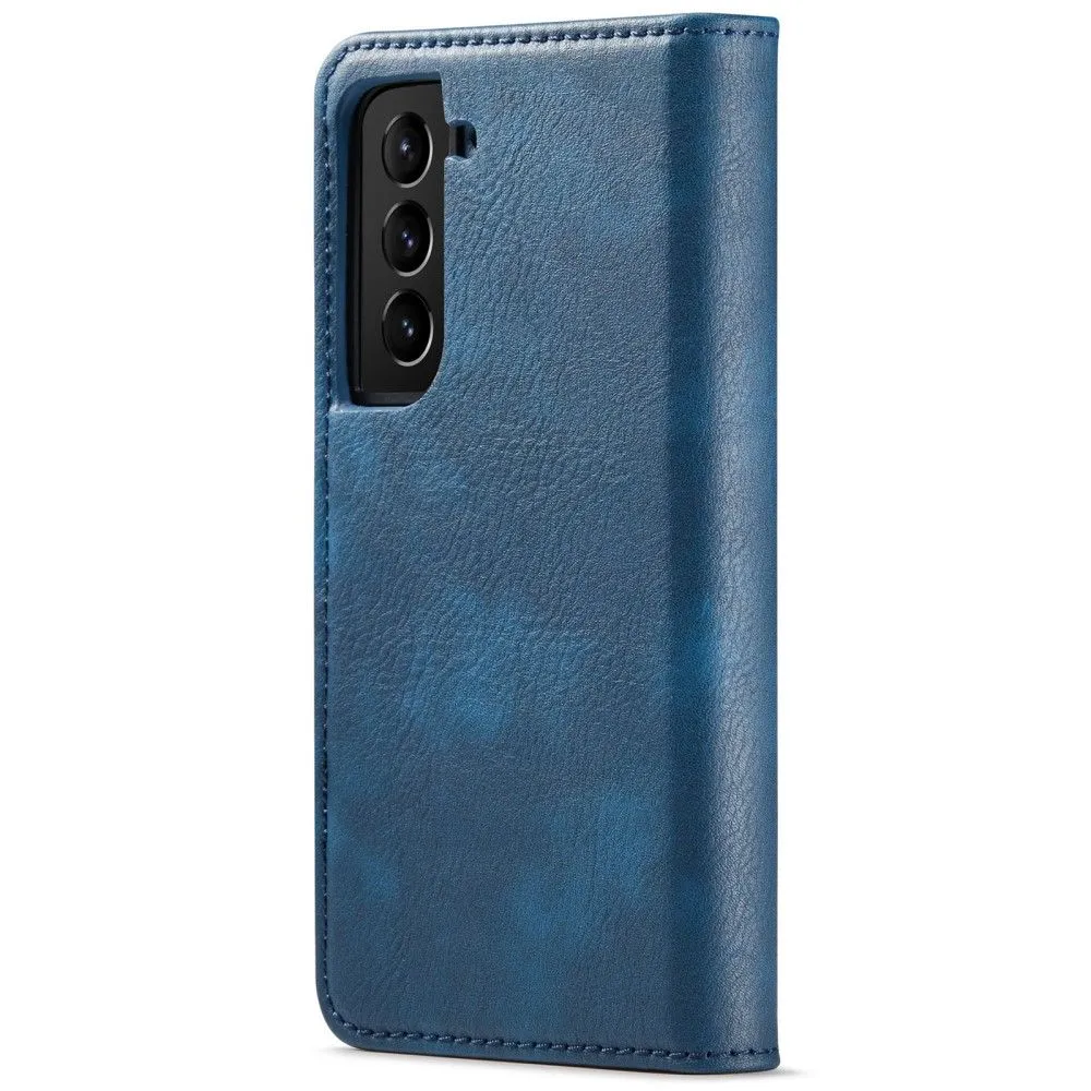 DG.MING Samsung Galaxy S22 Plus 2-in-1 Wallet Case - Blue