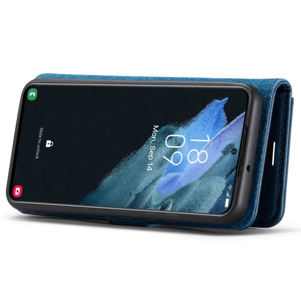 DG.MING Samsung Galaxy S22 Plus 2-in-1 Wallet Case - Blue