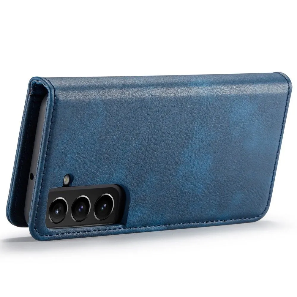 DG.MING Samsung Galaxy S22 Plus 2-in-1 Wallet Case - Blue