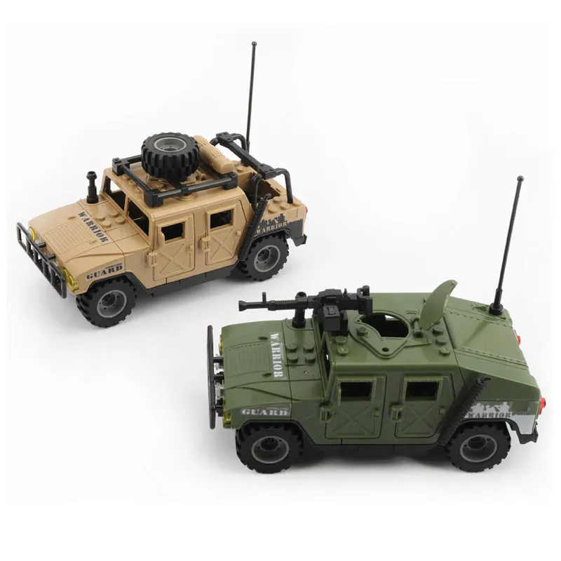 DIY Assembly Model Car off-Road Jeep Assembly Toy 773 Hummer Car Boy Military Vehicle Military Building Blocks