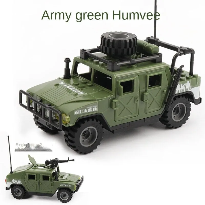 DIY Assembly Model Car off-Road Jeep Assembly Toy 773 Hummer Car Boy Military Vehicle Military Building Blocks