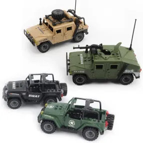 DIY Assembly Model Car off-Road Jeep Assembly Toy 773 Hummer Car Boy Military Vehicle Military Building Blocks