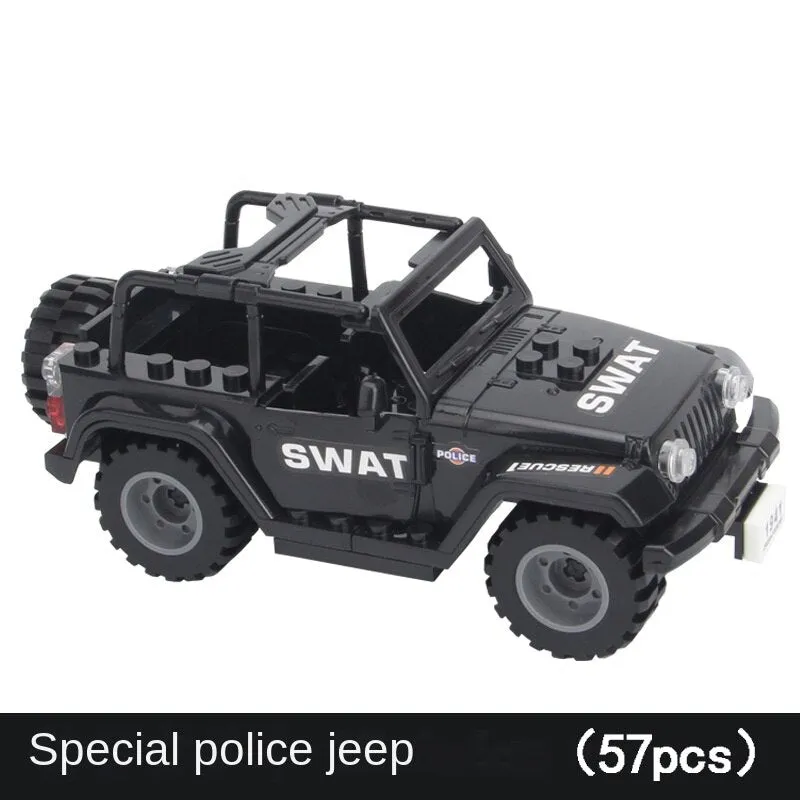 DIY Assembly Model Car off-Road Jeep Assembly Toy 773 Hummer Car Boy Military Vehicle Military Building Blocks