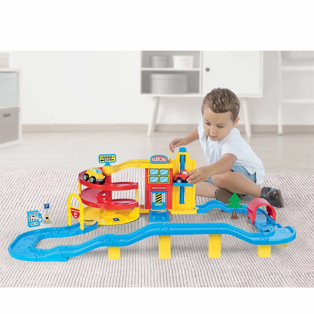 DOLU - Big Garage Vehicle Toy Play Set