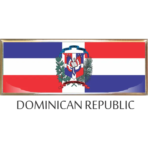 Dominican Republic  Metal Car Badge