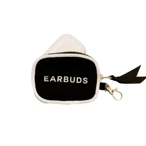 Earbuds/Airpods Case with Clasp, Black