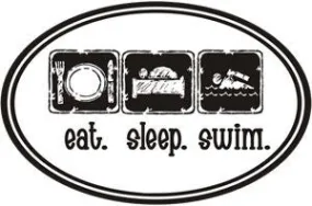 Eat Sleep Swim Sticker (Set of 4)