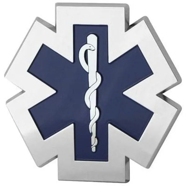 EMS Emergency Medical Chrome Auto Emblem