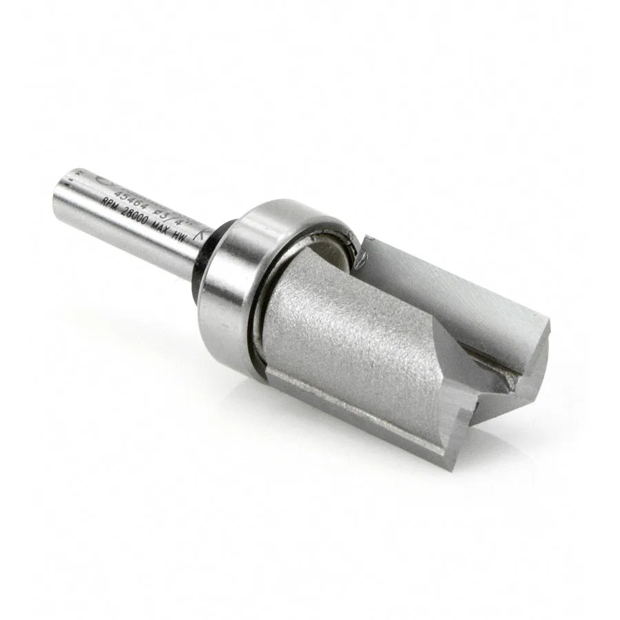 Flush Trim Plunge Router Bit | Various Dia x 1" x 1⁄4 Shank with Upper BB | 45464 | 738685854648