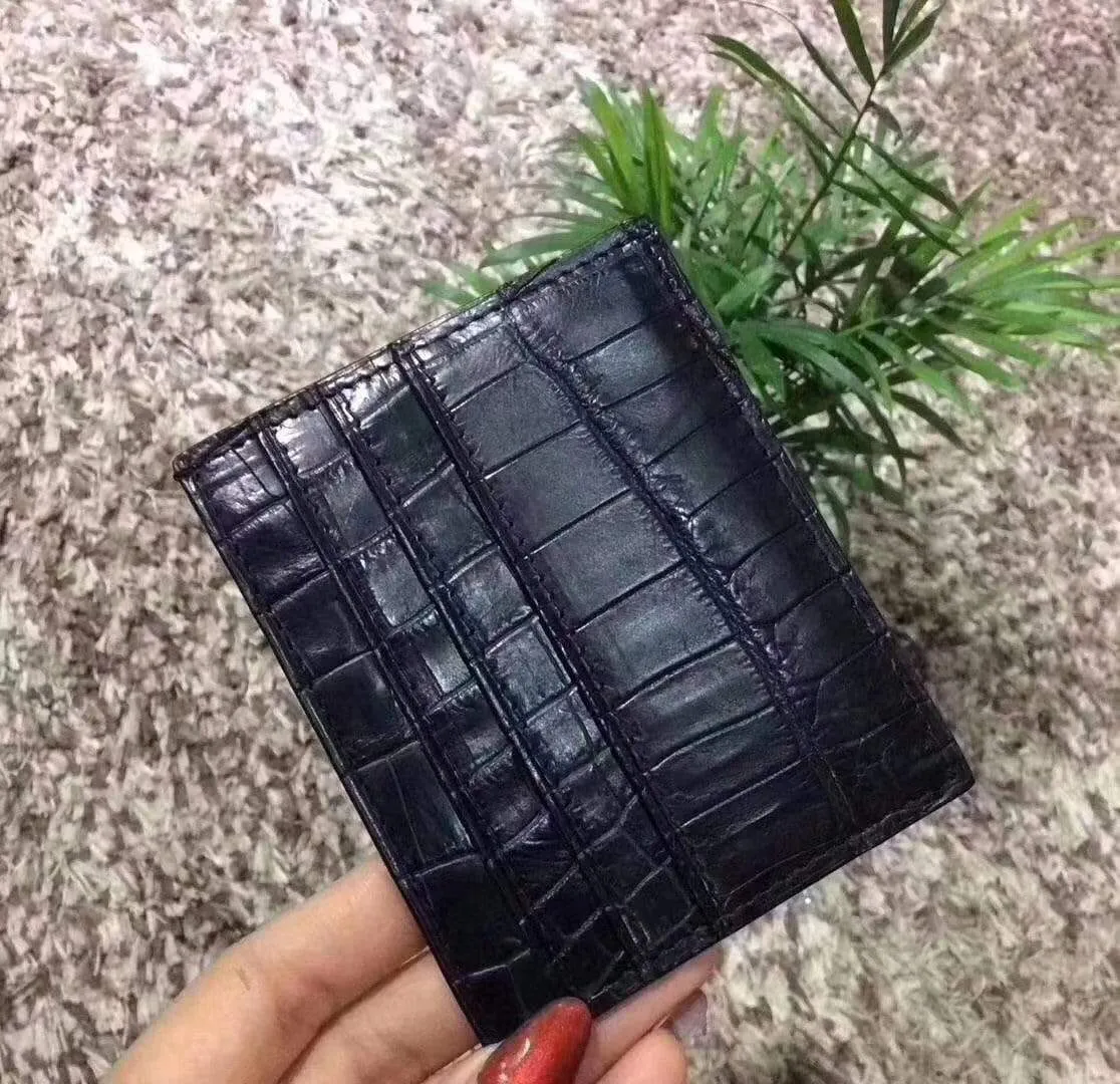 Genuine Crocodile Belly Leather Card Case