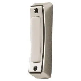 Globe Heath Zenith Satin Nickel Silver Metal Wired Pushbutton Doorbell