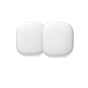 Google GA03689-US 4,400 sq.Feet Nest Wifi Pro 6e AXE5400 Mesh Router (2-pack) - Snow