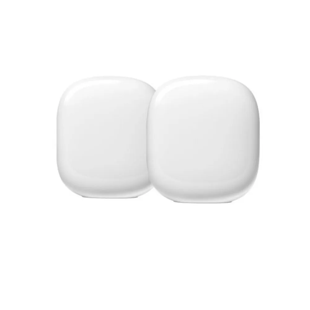 Google GA03689-US 4,400 sq.Feet Nest Wifi Pro 6e AXE5400 Mesh Router (2-pack) - Snow