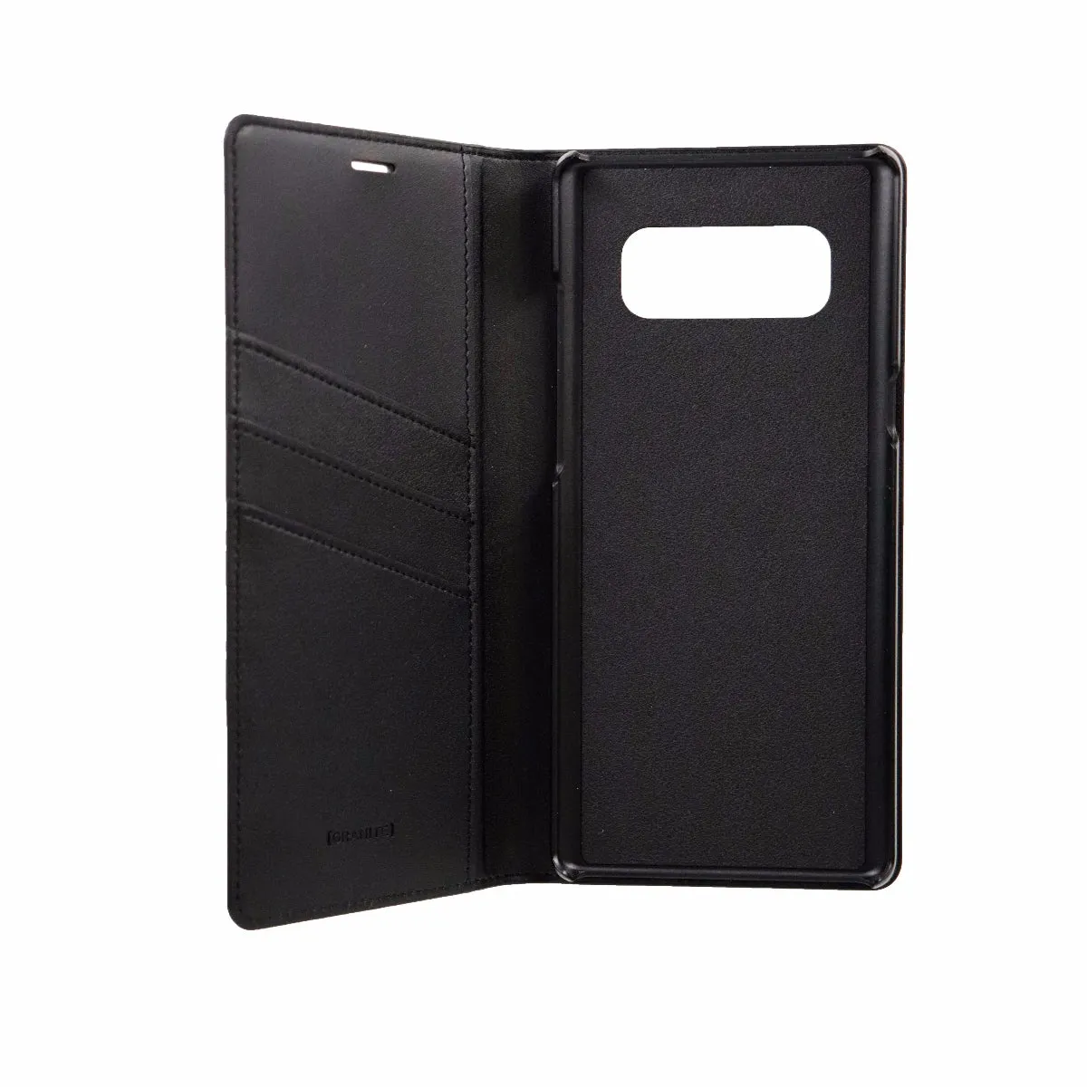 Granite Wallet Folio Series Protective Case Cover for Galaxy Note 8 - Black