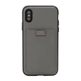 Gray Leather Wallet , iPhone X/XS