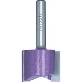 Grizzly Industrial 2" Double Fluted Straight Bit, 1/4" Shank, 1" Dia.