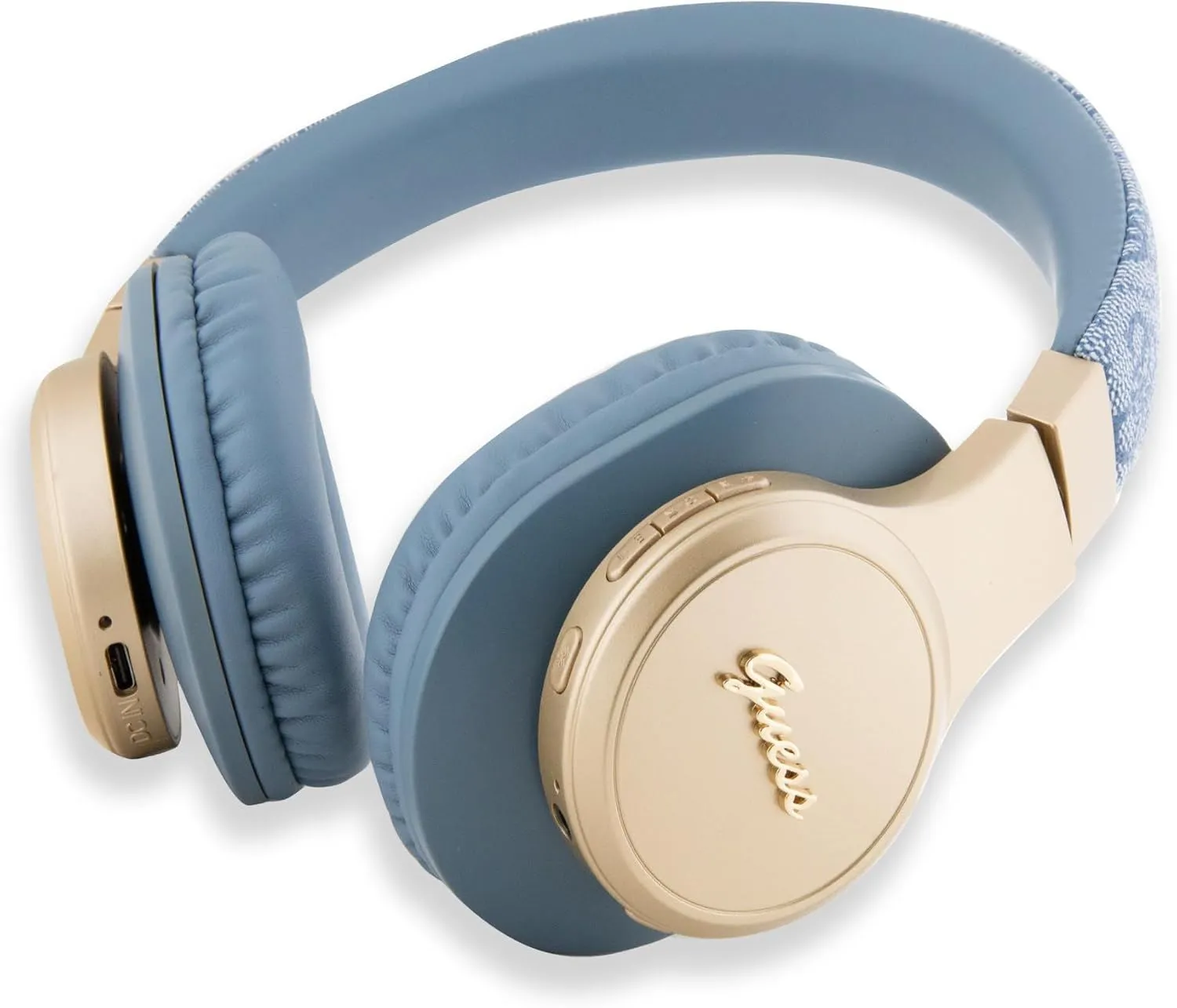 Guess 4G Script On Ear Wireless Headphones Blue - GUBH604GEMB