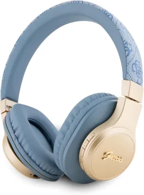 Guess 4G Script On Ear Wireless Headphones Blue - GUBH604GEMB