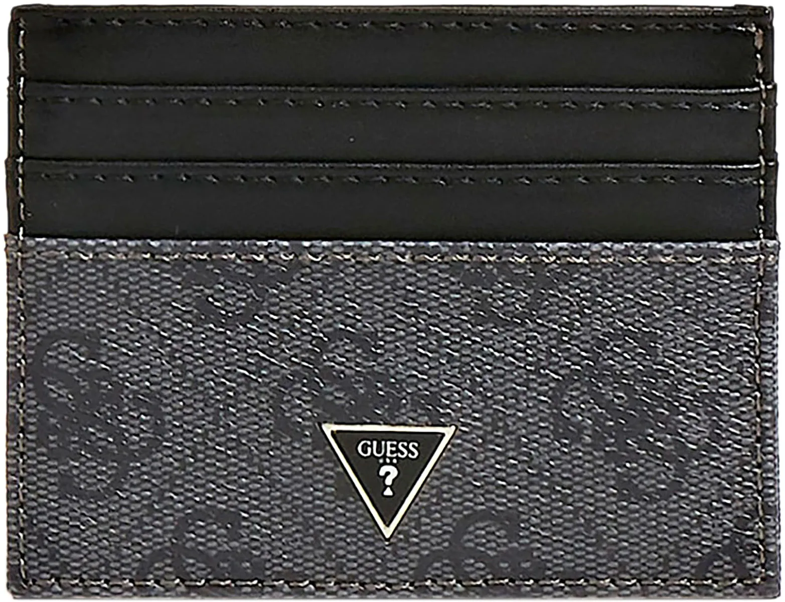 Guess Vezzola Card Holder In Black Coal For Men