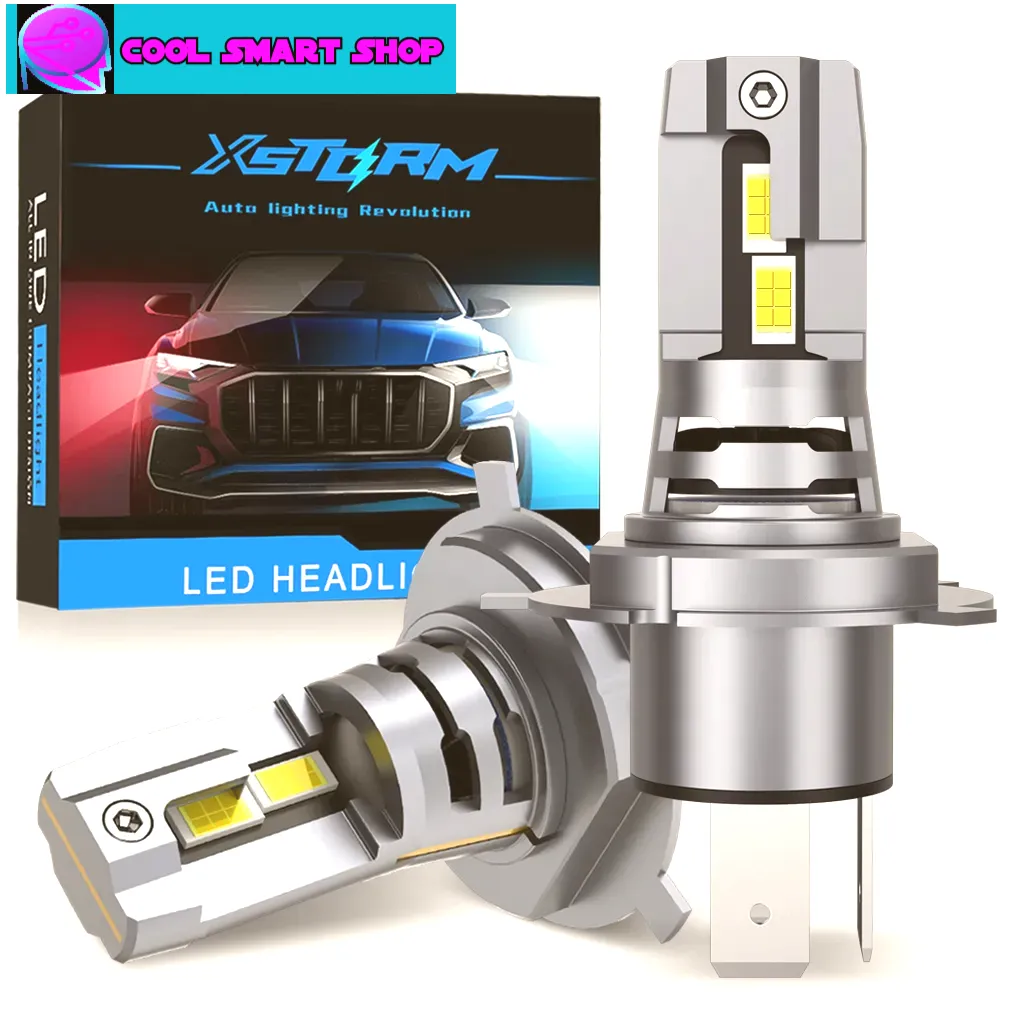 H4 LED Headlight Bulbs Canbus 9003 HB2 High Low Beam 20000LM Super Bright Car Lights 24 CSP Turbo Led Diode Lamps 12V