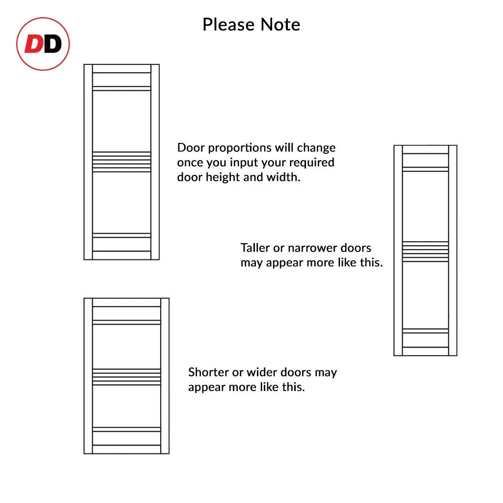 Handmade Eco-Urban® Colorado 6 Panel Double Absolute Evokit Pocket Door DD6436 - Colour & Size Options