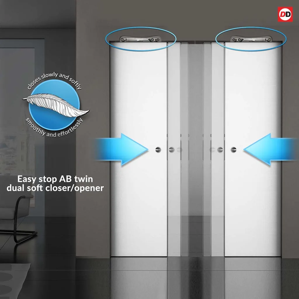 Handmade Eco-Urban® Colorado 6 Panel Double Absolute Evokit Pocket Door DD6436 - Colour & Size Options