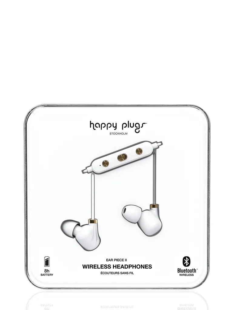 Happy Plugs White Gold Wireless Ear Piece II