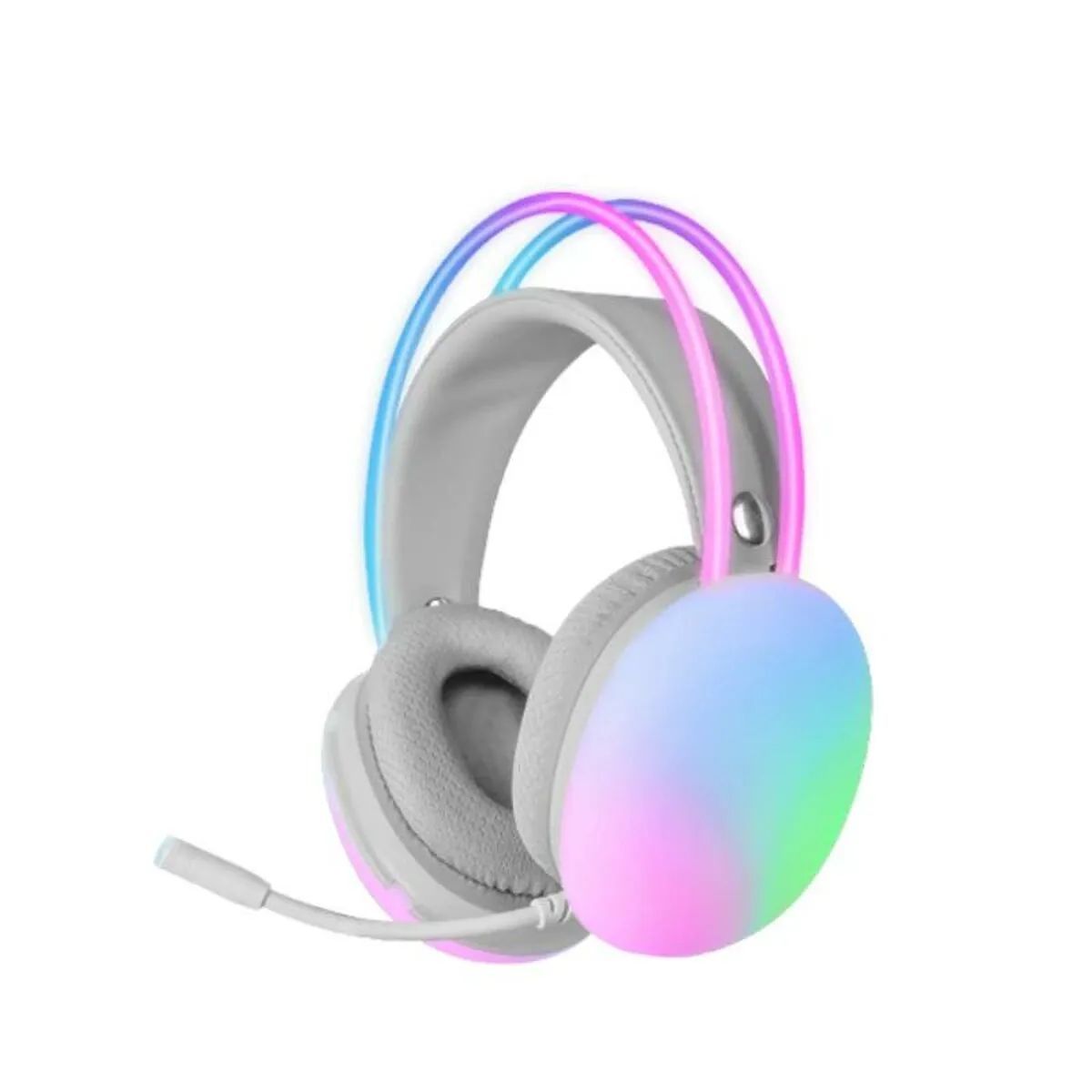 Headphones with Microphone Mars Gaming MH-GLOW Pink RGB