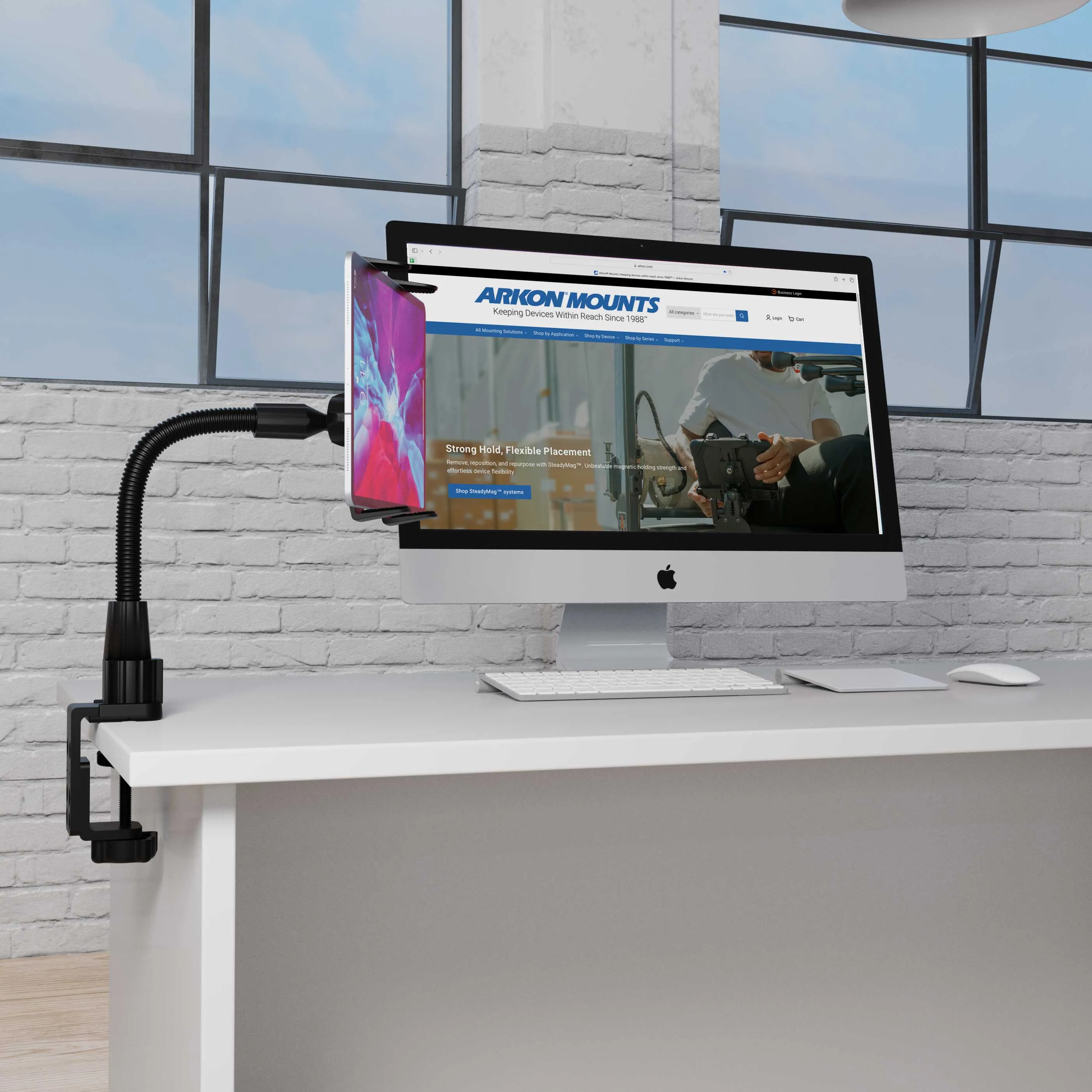 Heavy-Duty Slim-Grip® Tablet Clamp Mount