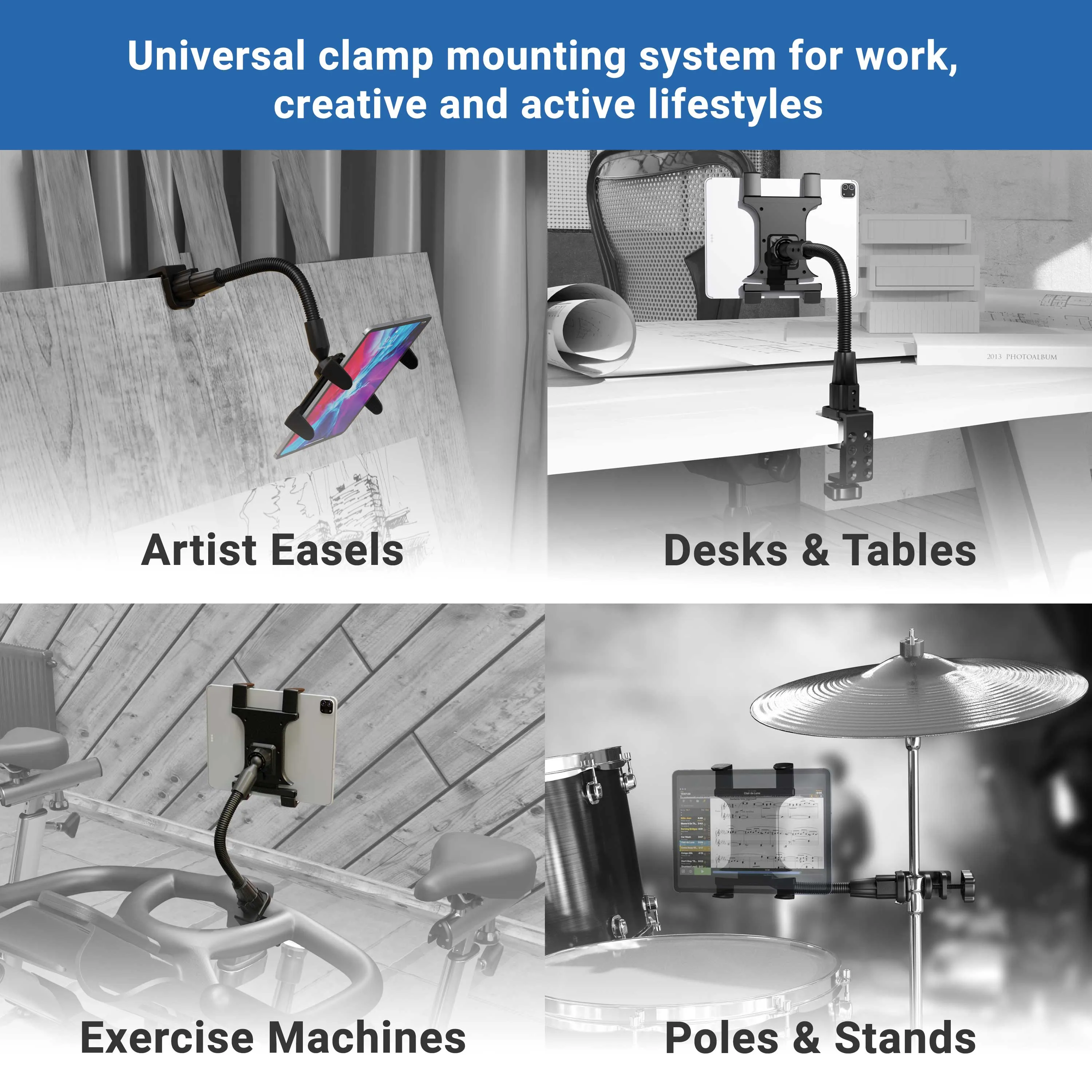 Heavy-Duty Slim-Grip® Tablet Clamp Mount