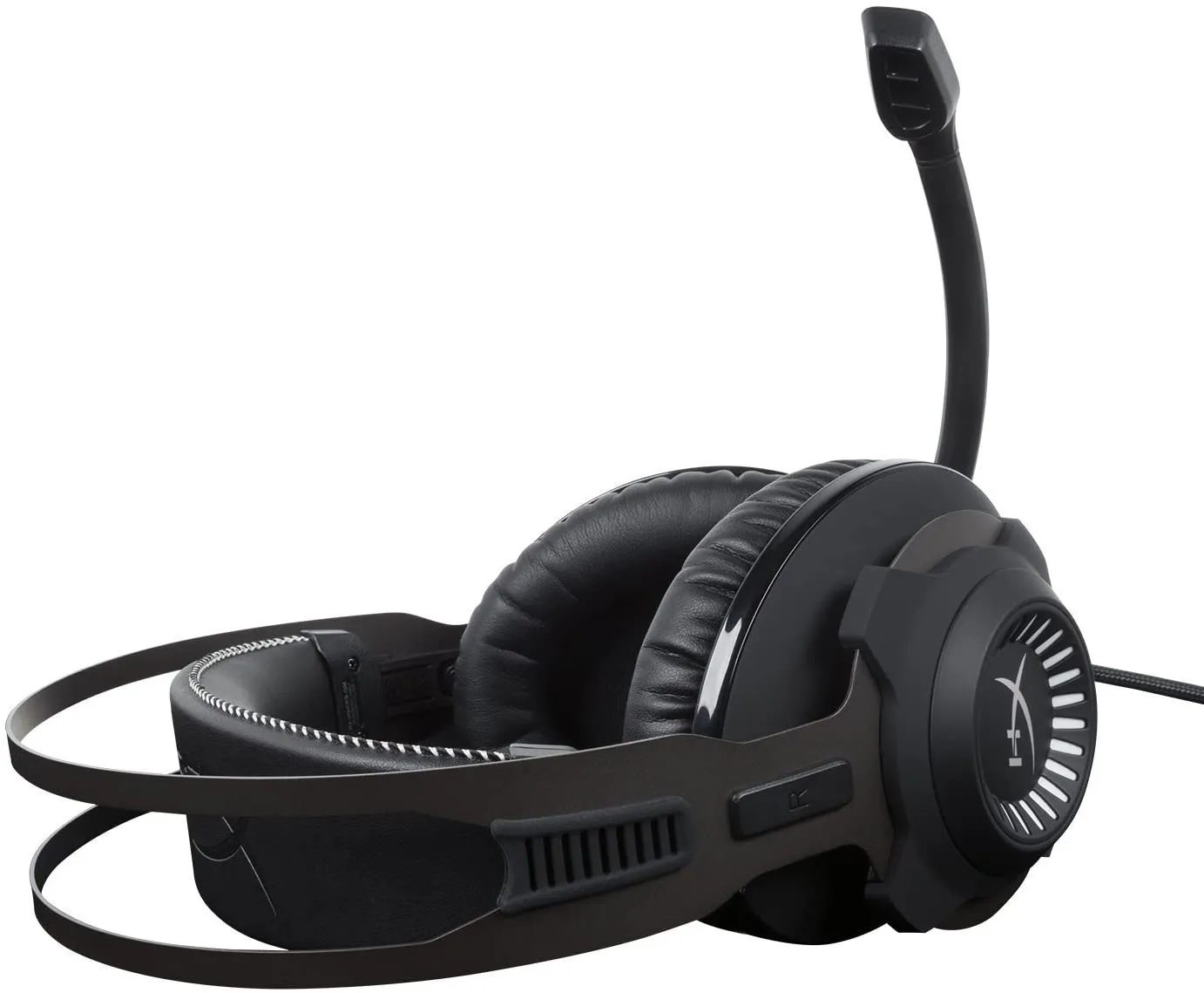 HyperX HX-HSCRS-GM/AS Cloud Revolver Gaming Headset with Dolby 7.1 Surround Sound, Steel Frame, Signature Memory Foam, Premium Leatherette, Detachable Noise Cancellation Microphone, Black