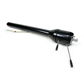 ididit Retrofit Tilt Steering Column - Hazard / Turn Signal - Black Powder Coat - Ford Mustang 1965-66