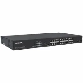 Intellinet 16-Port Gigabit Ethernet PoE  Switch with 4 RJ45 Gigabit and 2 SFP Uplink Ports