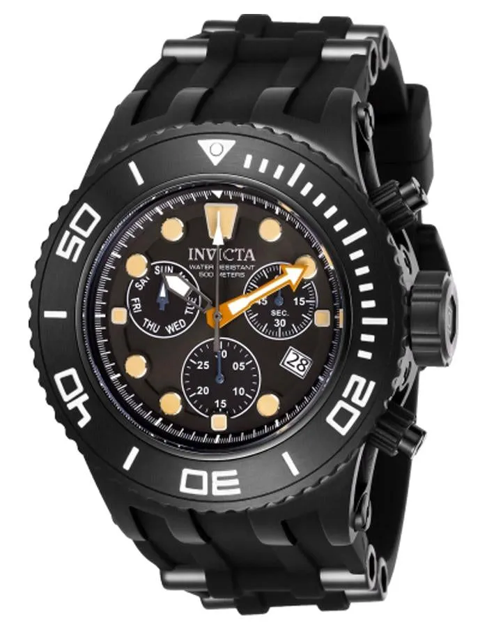 INVICTA Mens Subaqua Specialty Watch - Black Metal - Black Silicone - 500M