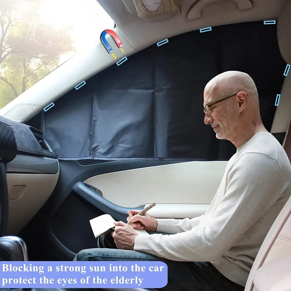 ITEM# 0033   Car Window Sun Shades Covers - Magnetic Privacy Side Sunshades Blackout Auto Camping Curtains Accessories for Sleeping and Resting (Watch Video)