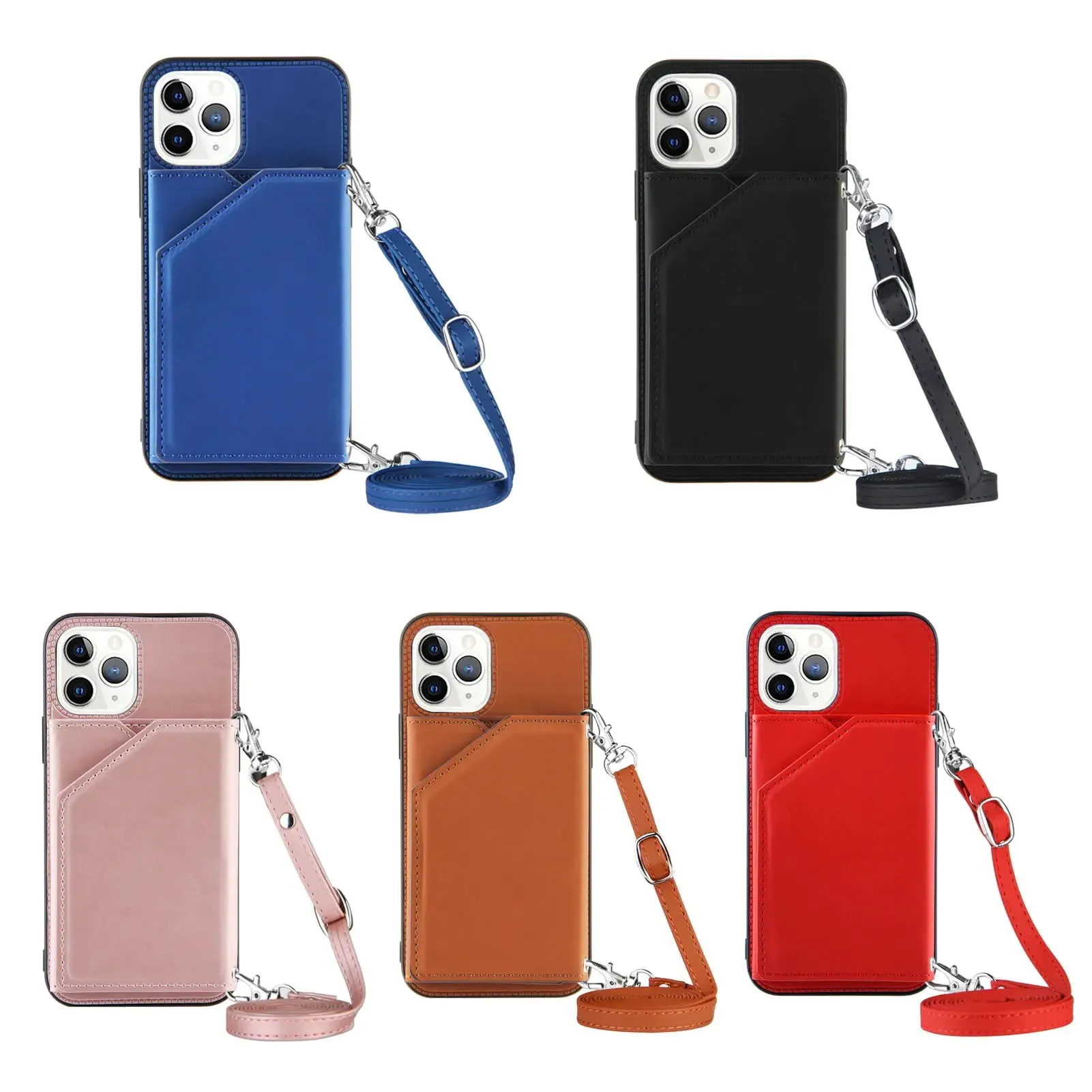 Leather Case with Strap for Samsung Phones